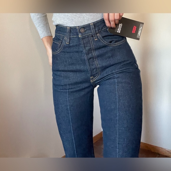 Brand New Dark Blue Levi Boot Cut Jeans - Picture 2 of 5